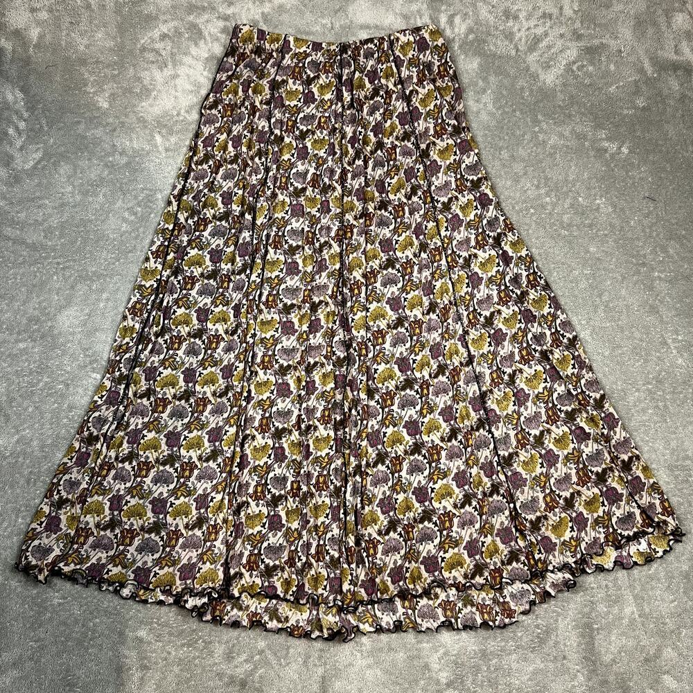 Lee Anderson Floral Maxi Skirt Womens M‎ Dark Boho Whimsy Fairy NWT